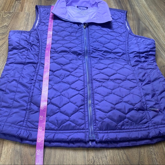 LL Bean Purple Quilted Vest Girls XL 18 - Picture 6 of 7